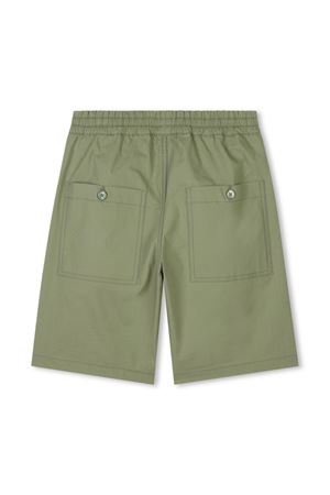 Olive green organic cotton blend shorts GIVENCHY KIDS | H30717634